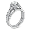 Thumbnail Image 1 of Previously Owned - 1 CT. T.W. Diamond Frame Twist Bridal Set in 14K White Gold
