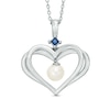 Thumbnail Image 1 of Previously Owned-The Kindred Heart from Vera Wang Love Collection Freshwater Cultured Pearl Pendant in Sterling Silver