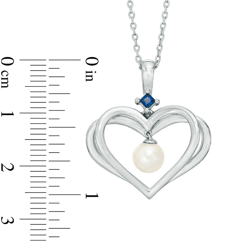 Main Image 3 of Previously Owned-The Kindred Heart from Vera Wang Love Collection Freshwater Cultured Pearl Pendant in Sterling Silver