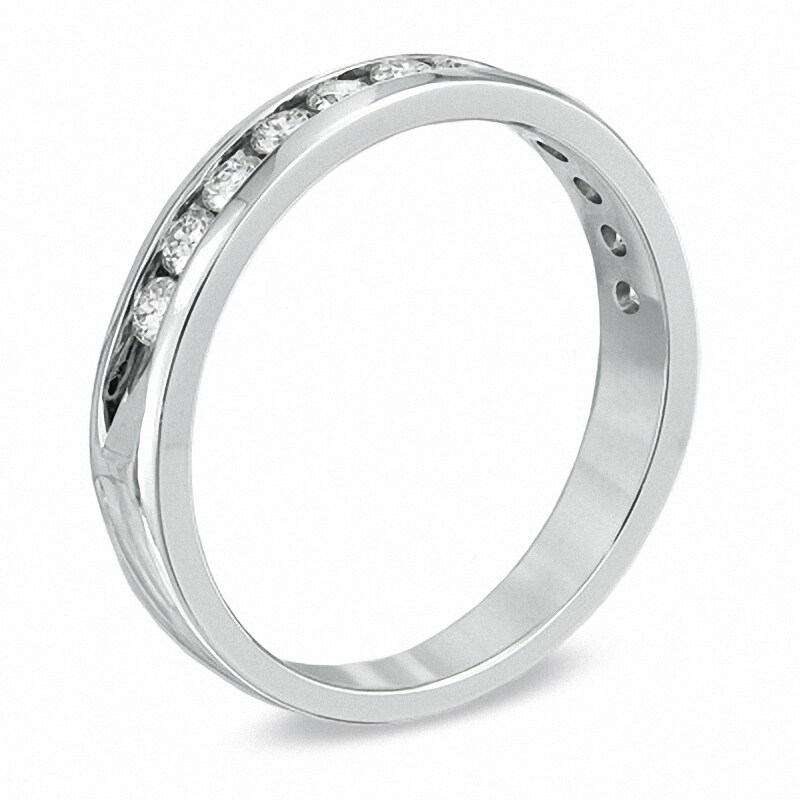 Main Image 2 of Previously Owned - 1/2 CT. T.W.  Diamond Anniversary Band in 18K White Gold (E/I1)