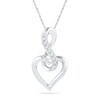Thumbnail Image 1 of Previously Owned - Diamond Accent Infinity Symbol with Heart Pendant in 10K White Gold