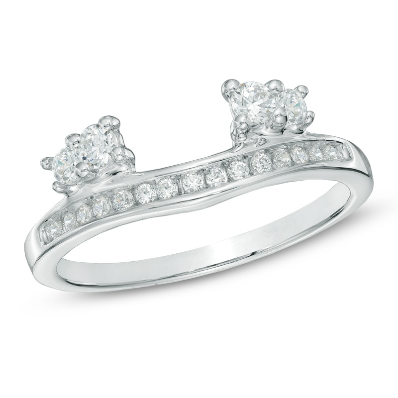 Main Image 1 of Previously Owned - 1/3 CT. T.W. Diamond Solitaire Enhancer in 10K White Gold