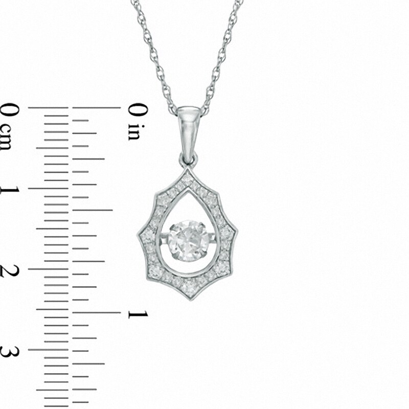 Main Image 3 of Previously Owned - 1/2 CT. T.W. Diamond Starburst Pendant in 10K White Gold