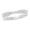Thumbnail Image 1 of Previously Owned - 1/5 CT. T.W. Diamond Twist Contour Band in 14K White Gold