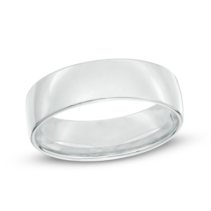Main Image 1 of Previously Owned - 6.5mm Comfort Fit Wedding Band in 14K White Gold