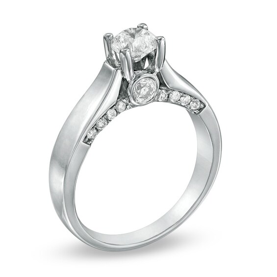 Previously Owned - 1 CT. T.w. Diamond Engagement Ring in 14K White Gold (J/I2)