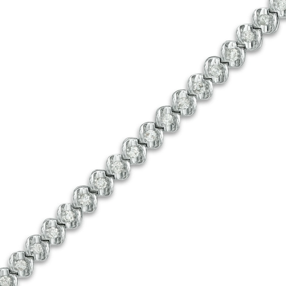 Previously Owned - 1 CT. T.w. Diamond Bracelet in 10K White Gold - 7.25"