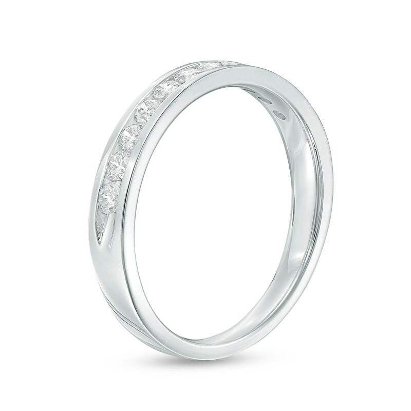 Main Image 2 of Previously Owned - 1/5 CT. T.W. Diamond Channel-Set Band in 10K White Gold
