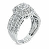 Thumbnail Image 2 of Previously Owned - 1-1/2 CT. T.W. Diamond Layered Framed Cluster Ring in 10K White Gold