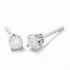Thumbnail Image 1 of Previously Owned - 1/4 CT. T.W. Diamond Solitaire Earrings in 14K White Gold