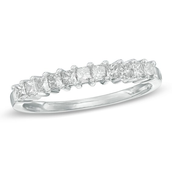 Previously Owned - 1/2 CT. T.w. Princess-Cut Diamond Anniversary Band in 14K White Gold