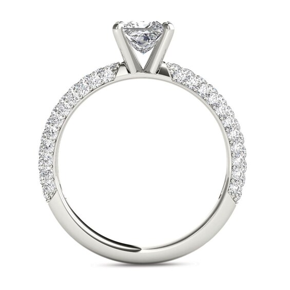 Previously Owned - 1 CT. T.w. Princess-Cut Diamond Engagement Ring in 14K White Gold