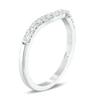Thumbnail Image 2 of Previously Owned - Love's Destiny by Zales 1/3 CT. T.W. Diamond Contour Wedding Band in 14K White Gold