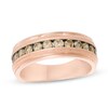 Thumbnail Image 1 of Previously Owned - Men's 1 CT. T.W. Champagne Diamond Milgrain-Edge Wedding Band in 10K Rose Gold