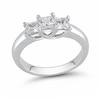 Thumbnail Image 1 of Previously Owned - 2-1/2 CT. T.W. Princess-Cut Diamond Three Stone Band in 14K White Gold (H/VS2)