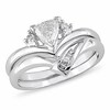 Thumbnail Image 1 of Previously Owned - 1/3 CT. T.W. Trillion-Cut Diamond Bridal Set in 14K White Gold