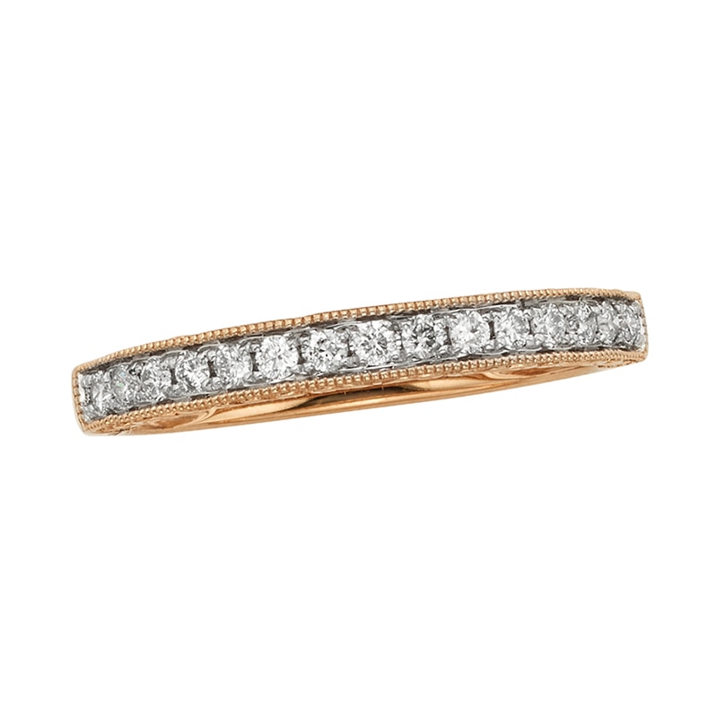 Main Image 1 of Previously Owned - 1/4 CT. T.W. Diamond Anniversary Band in 14K Rose Gold (I/I2)