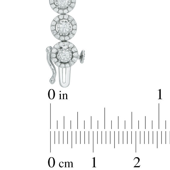 Previously Owned - 2-7/8 CT. T.w. Diamond Frame Line Bracelet in 10K White Gold