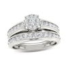 Thumbnail Image 1 of Previously Owned - 1-1/2  CT. T.W. Diamond Frame Bridal Set in 14K White Gold
