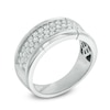 Thumbnail Image 2 of Previously Owned - 1 CT. T.W. Diamond Three Row Wedding Band in 10K White Gold