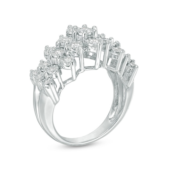 Previously Owned - 1/2 CT. T.w. Diamond Pyramid Band in 10K White Gold