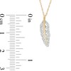 Thumbnail Image 2 of Previously Owned - 1/10 CT. T.W. Diamond Feather Pendant in 10K Gold