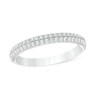 Thumbnail Image 1 of Previously Owned - 1/3 CT. T.W. Diamond Double Row Anniversary Band in 14K White Gold