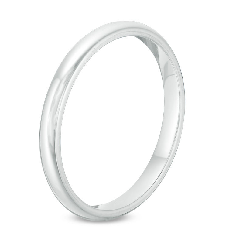 Main Image 2 of Previously Owned - Ladies' 2.0mm Comfort-Fit Wedding Band in 14K White Gold