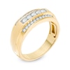 Thumbnail Image 2 of Previously Owned - 1/2 CT. T.W. Diamond Three Row Satin Band in 10K Gold