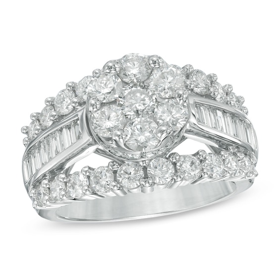 Previously Owned - 3 CT. T.w. Composite Diamond Engagement Ring in 14K White Gold
