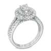 Thumbnail Image 2 of Previously Owned - Vera Wang Love Collection 1-1/2 CT. T.W. Oval Diamond Frame Engagement Ring in 14K White Gold
