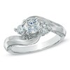 Thumbnail Image 1 of Previously Owned - 1 CT. T.W. Diamond Three Stone Swirl Engagement Ring in 14K White Gold
