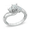 Thumbnail Image 2 of Previously Owned - 1 CT. T.W. Diamond Three Stone Swirl Engagement Ring in 14K White Gold