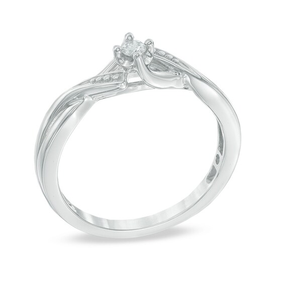 Previously Owned - Cherished Promise Collectionâ¢ Diamond Accent Twist Bypass Ring in Sterling Silver