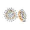 Thumbnail Image 1 of Previously Owned - 1/3 CT. T.W. Composite Diamond Sunburst Stud Earrings in 10K Gold