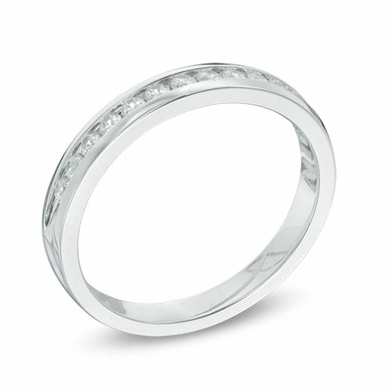 Main Image 2 of Previously Owned - 1/4 CT. T.W.  Diamond Anniversary Band in 14K White Gold (I/SI2)