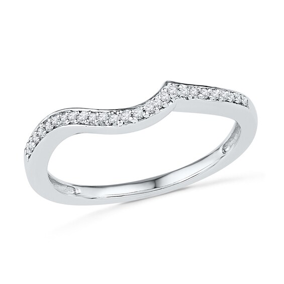 Previously Owned - 1/4 CT. T.w. Diamond Swirl Frame Bridal Set in Sterling Silver