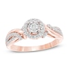 Thumbnail Image 1 of Previously Owned - 1/3 CT. T.W. Diamond Frame Bypass Engagement Ring in 10K Rose Gold