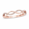 Previously Owned - 1/10 CT. T.W. Diamond Loose Braid Anniversary Band in 10K Rose Gold
