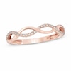 Thumbnail Image 0 of Previously Owned - 1/10 CT. T.W. Diamond Loose Braid Anniversary Band in 10K Rose Gold