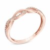 Thumbnail Image 1 of Previously Owned - 1/10 CT. T.W. Diamond Loose Braid Anniversary Band in 10K Rose Gold