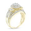 Previously Owned - 1 CT. T.W. Composite Diamond Flower Collar Engagement Ring in 10K Gold
