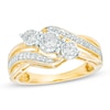 Thumbnail Image 1 of Previously Owned - 1/2 CT. T.W. Diamond Past Present Future® Bypass Engagement Ring in 10K Gold