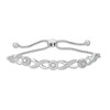 Thumbnail Image 1 of Previously Owned - 1/3 CT. T.W. Diamond Infinity Bolo Bracelet in 10K White Gold - 9.5"