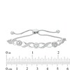 Thumbnail Image 2 of Previously Owned - 1/3 CT. T.W. Diamond Infinity Bolo Bracelet in 10K White Gold - 9.5"