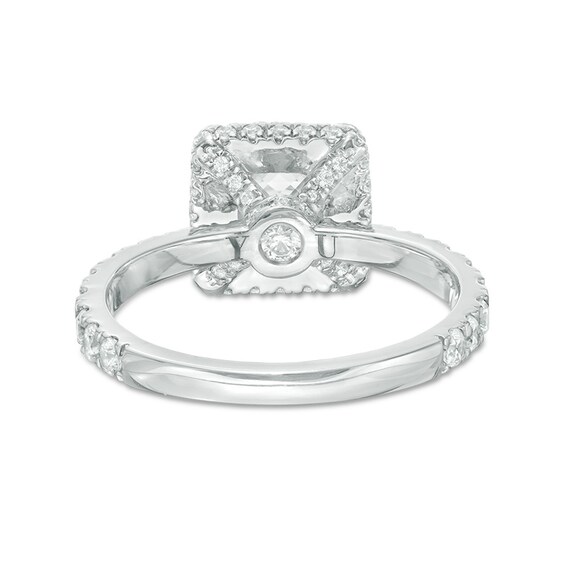Previously Owned - YOU by Jean Doussetâ¢ 2-1/5 CT. T.w. Princess-Cut Diamond Engagement Ring in 14K White Gold (I/Si2)