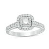 Thumbnail Image 0 of Previously Owned - 1/2 CT. T.W. Princess-Cut Diamond Double Frame Engagement Ring in 14K White Gold