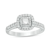 Thumbnail Image 1 of Previously Owned - 1/2 CT. T.W. Princess-Cut Diamond Double Frame Engagement Ring in 14K White Gold