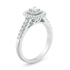 Thumbnail Image 1 of Previously Owned - 1/2 CT. T.W. Princess-Cut Diamond Double Frame Engagement Ring in 14K White Gold