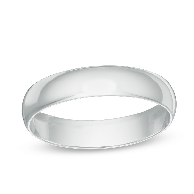 Main Image 1 of Previously Owned - Men's 4.0mm Wedding Band in 14K White Gold